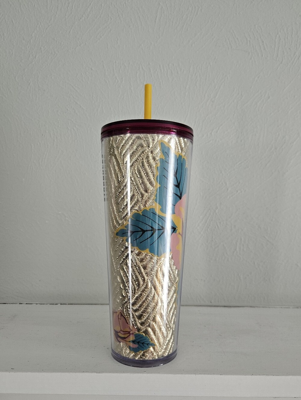 NWOT Starbucks Fall 2020 Quilted Rose Tumbler Cup- Venti 24 Ounces